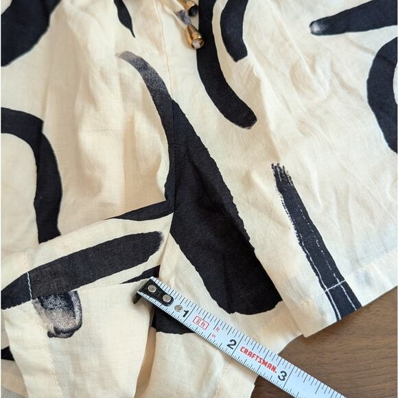 Seven Wonders Sand/Black York Cotton High Waist Mini Shorts, size S - Picture 7 of 8